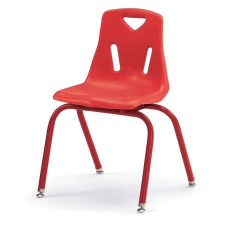 Jonti-Craft Berries Stacking Chairs with Powder-Coated Legs, 16 in. Ht, Set of 6, Red 8126JC6008